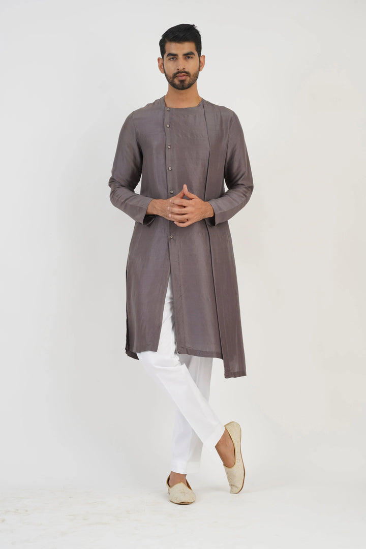Grey Layered Kurta