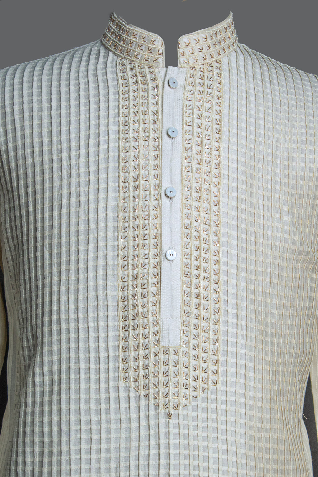 Off-White Chanderi Kurta Set