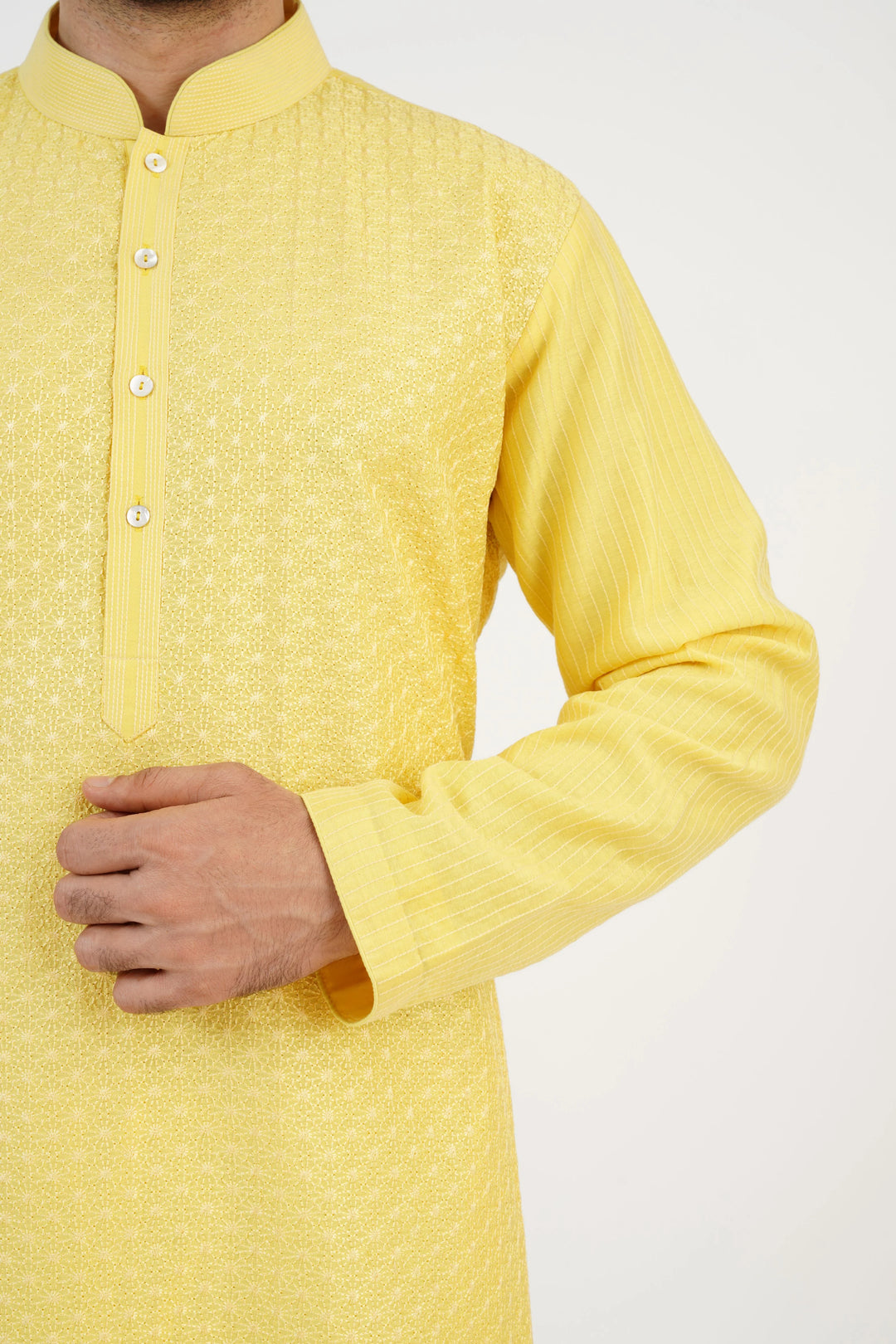 Yellow Embroidered Kurta