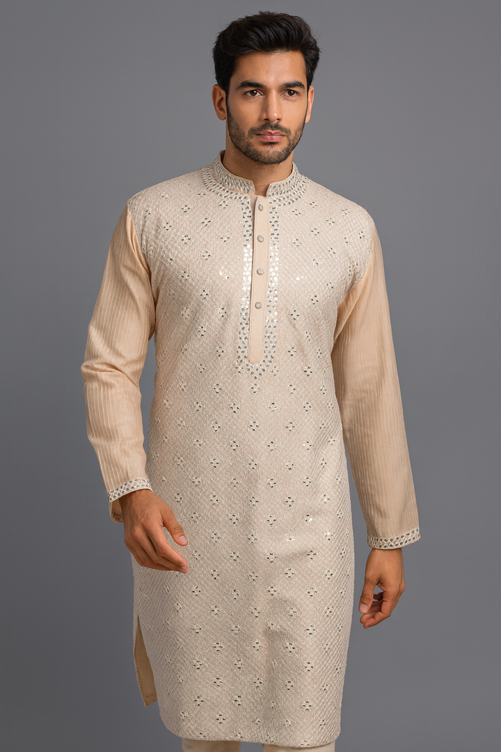 Light Beige Kurta Set