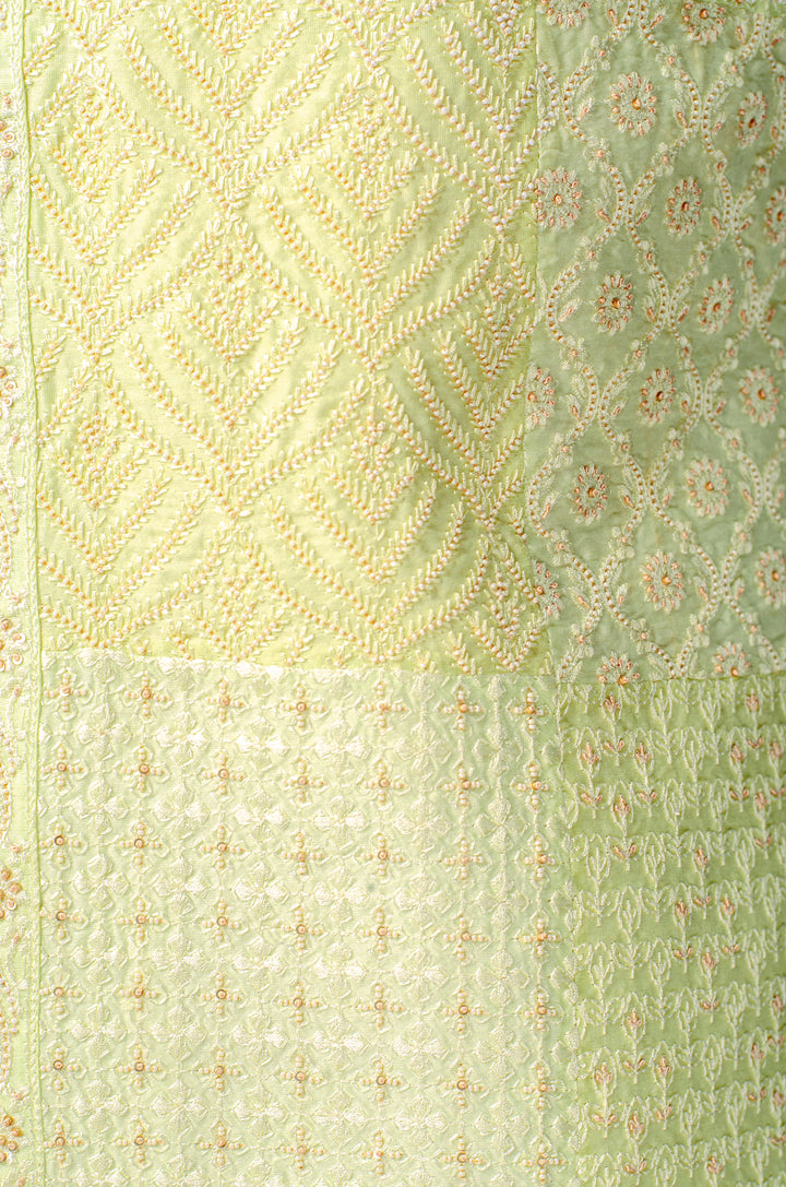 Green Chanderi Silk Bundi for Men | Hand & Machine Embroidered Nehru Jacket | Festive & Wedding Wear