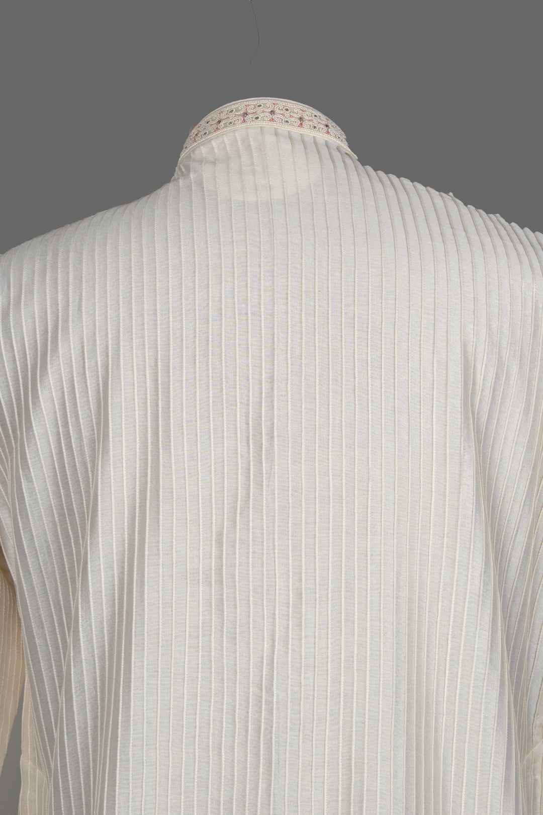 Off-White Chanderi Kurta for Men | Hand Embroidered Designer Kurta | Festive & Wedding Wear