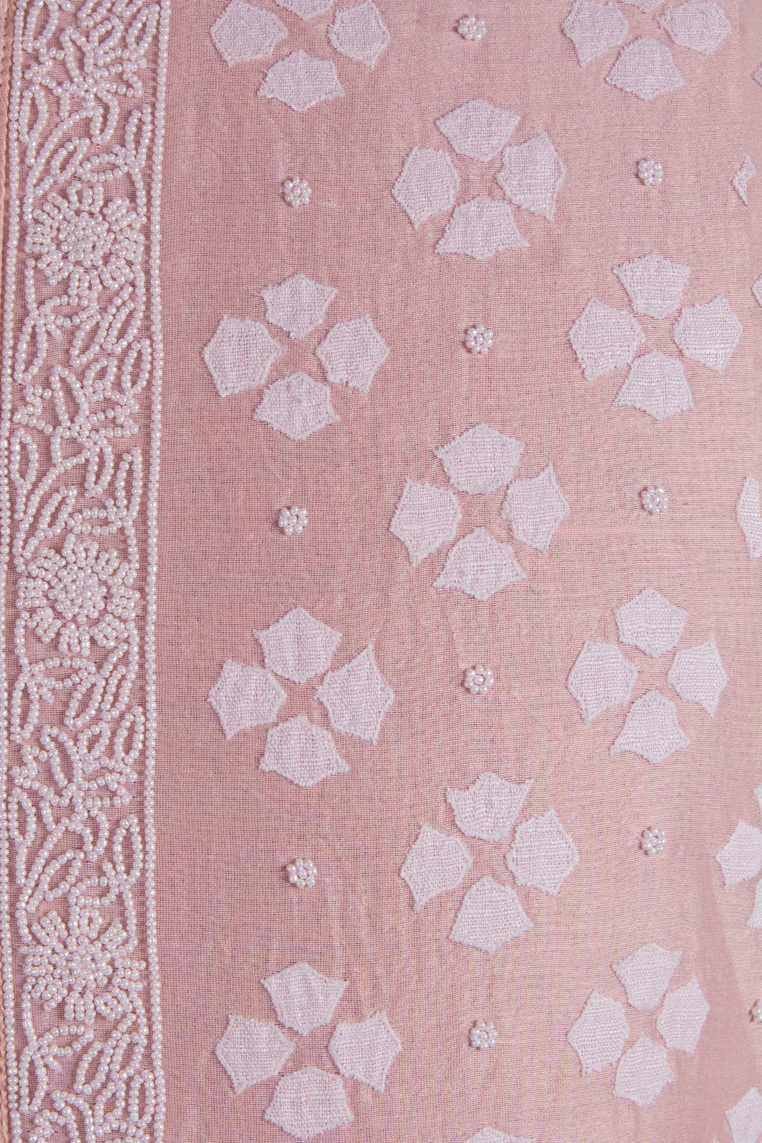 Pink Chanderi Kurta for Men | Patch &amp; Moti Work Designer Kurta | Premium Festive &amp; Wedding Wear