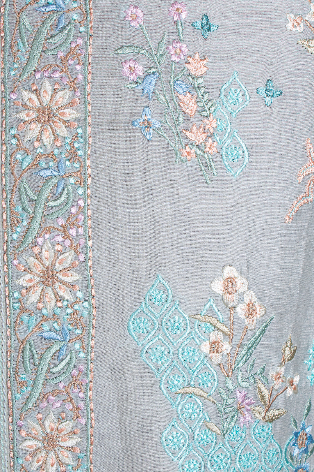 Aqua Chanderi Kurta for Men | Machine Embroidered Designer Kurta | Premium Festive &amp; Wedding Wear