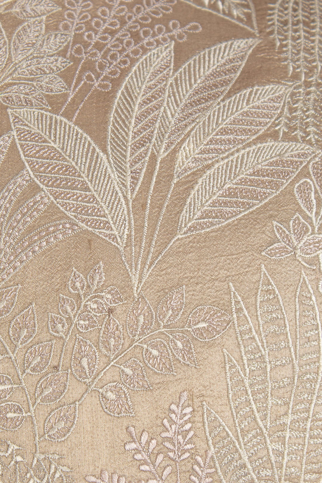 Beige Silk Bundi for Men | Heavy Leaf Jaal Embroidered Nehru Jacket | Luxury Wedding & Festive Wear