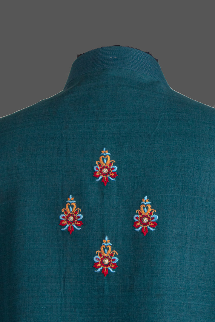 Green Matka Silk Kurta for Men | Hand Embroidered Booti Kurta | Luxury Wedding & Festive Wear
