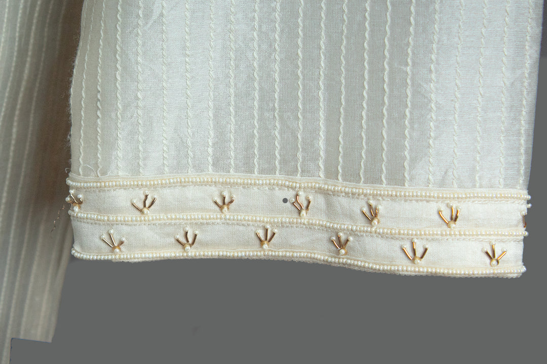 Off-White Chanderi Kurta Set