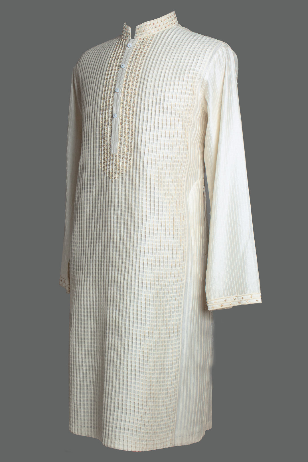 Off-White Chanderi Kurta Set