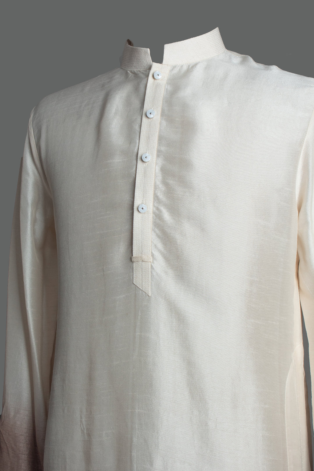 Beige Shaded Kurta and Bundi Set