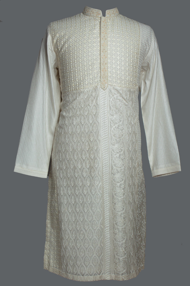 Off-White Chanderi Kurta
