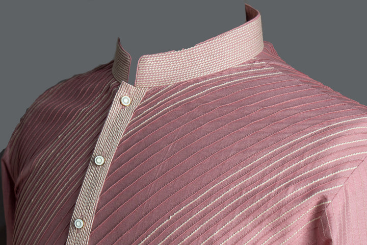 Pink Cotton Silk Kurta Set