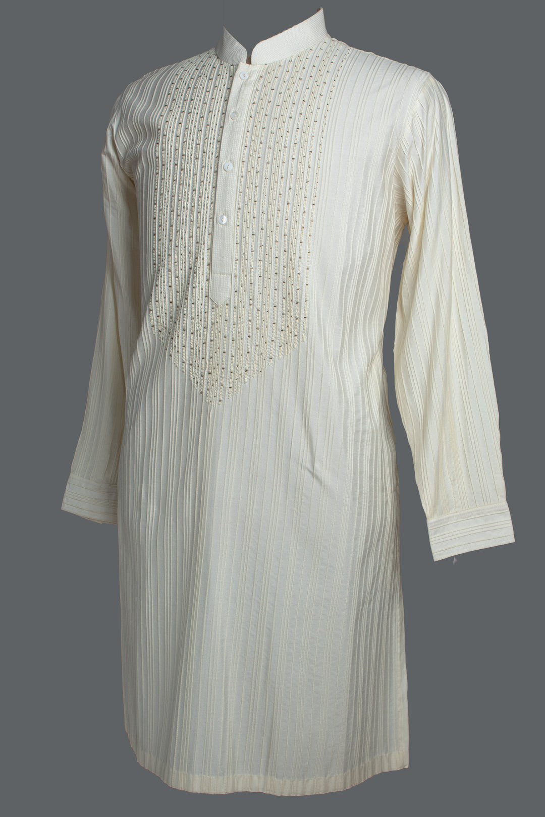 Off-White Cotton Silk Kurta Set