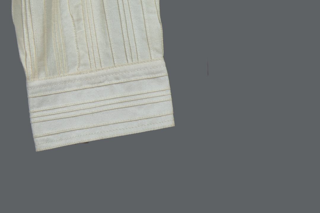Off-White Cotton Silk Kurta Set
