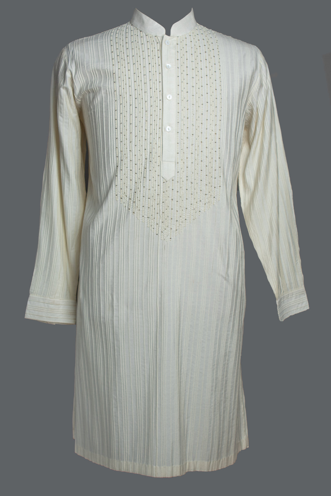 Off-White Cotton Silk Kurta Set