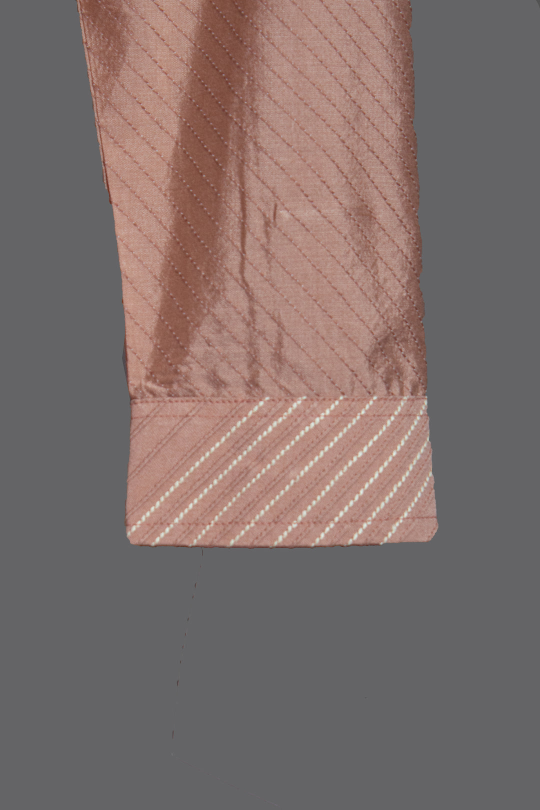 Light Brown Cotton Silk Kurta Set