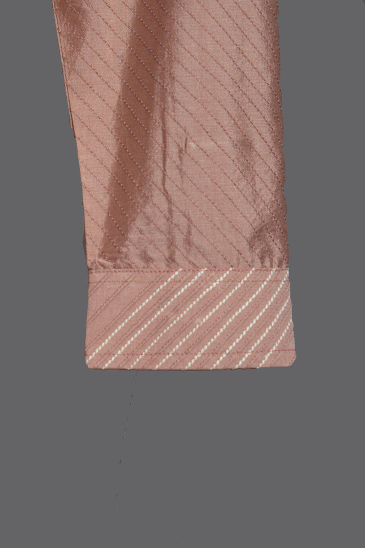 Light Brown Cotton Silk Kurta Set