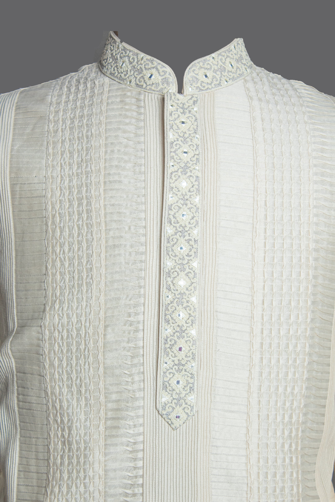 Off-White Chanderi Kurta Set