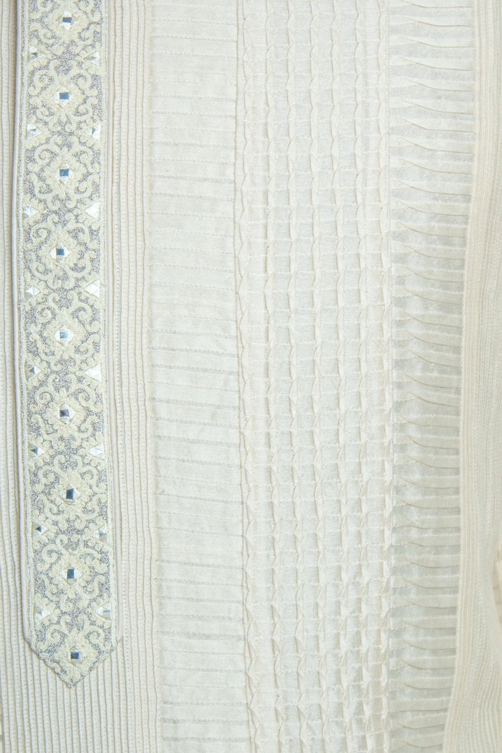 Off-White Chanderi Kurta Set