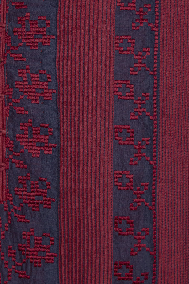 Maroon Chanderi Kurta Set