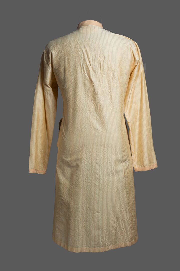 Peach Cotton Silk Kurta Set