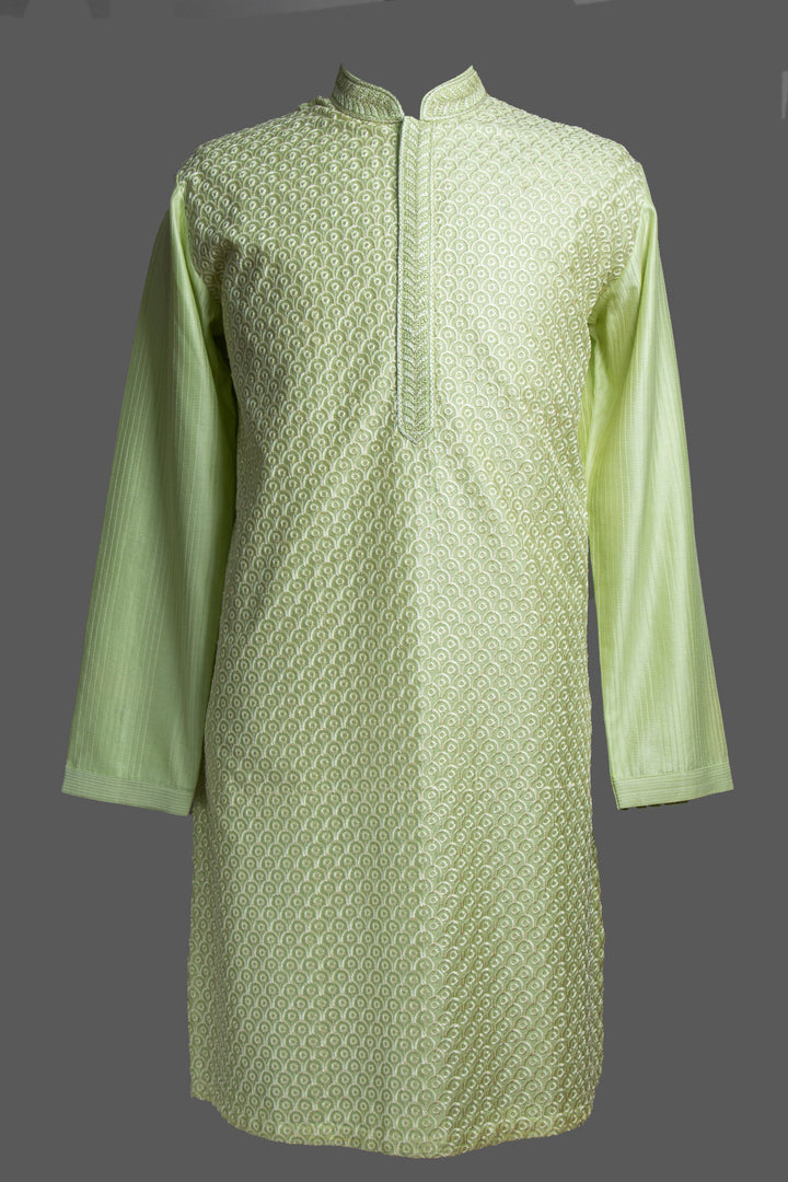 Mint Green Chanderi Kurta Set