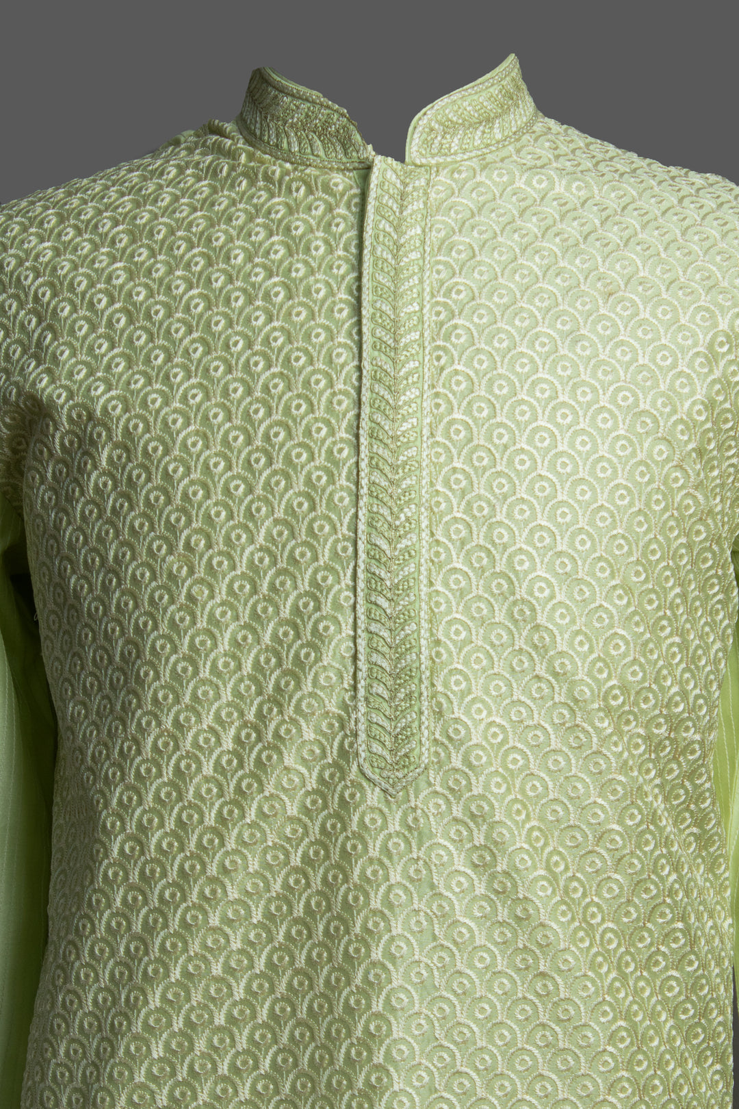Mint Green Chanderi Kurta Set