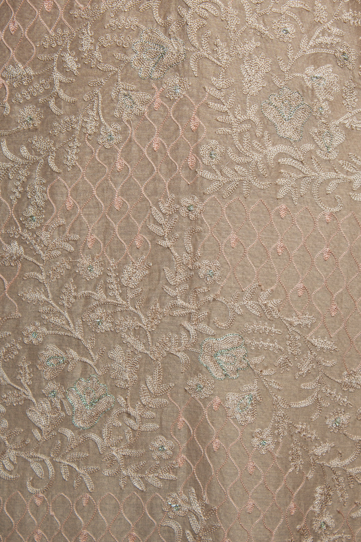 Beige Chanderi Kurta Set