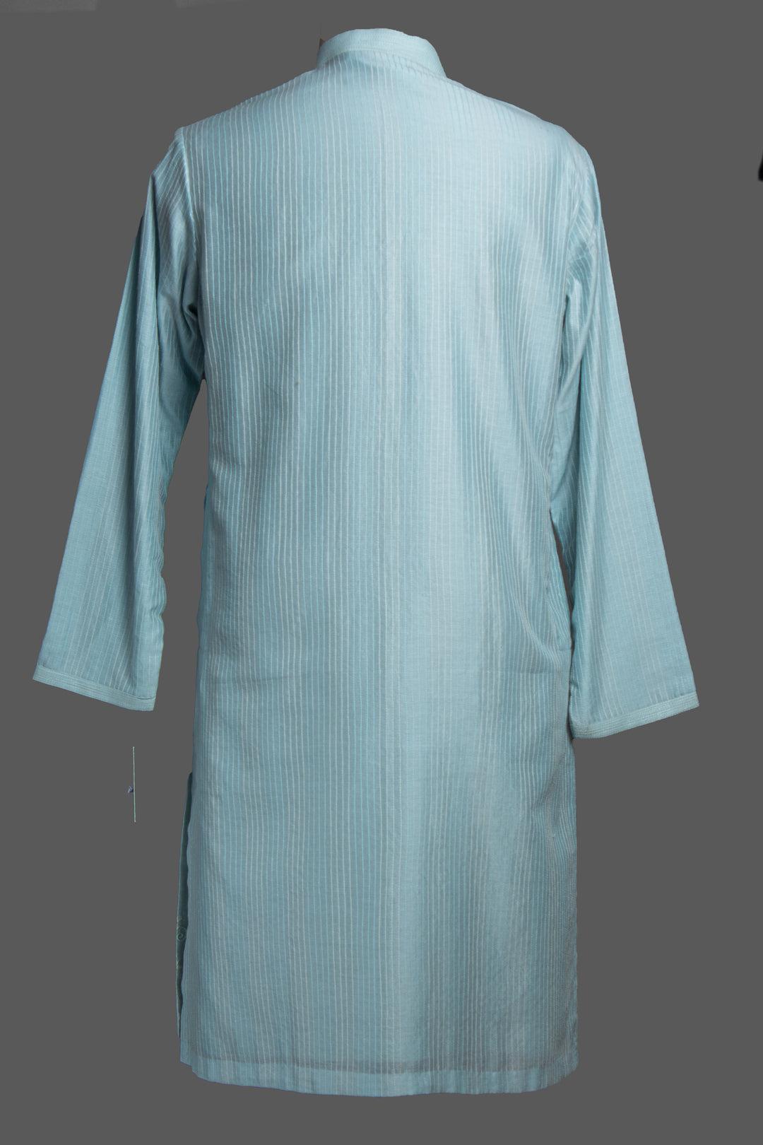 Sky Blue Chanderi Kurta Set with Aari & Machine Embroidery