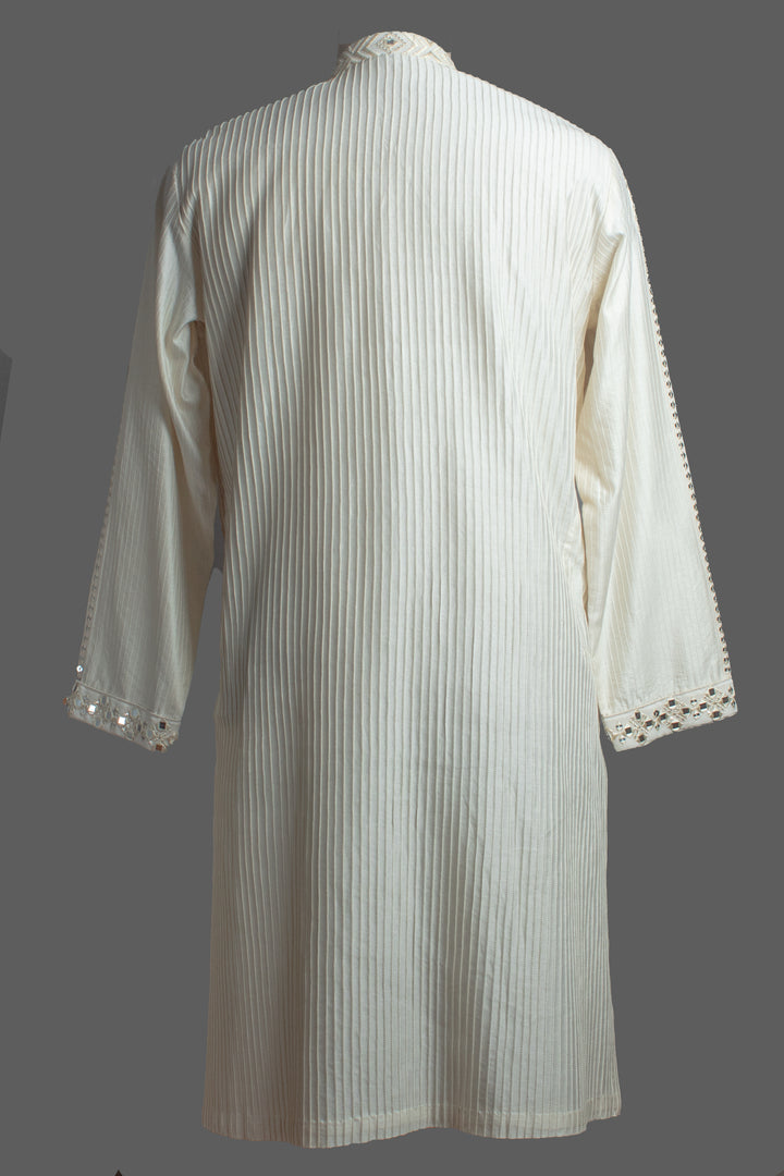 Off-White Chanderi Kurta Set