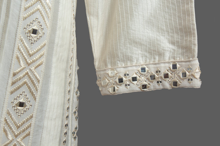 Off-White Chanderi Kurta Set