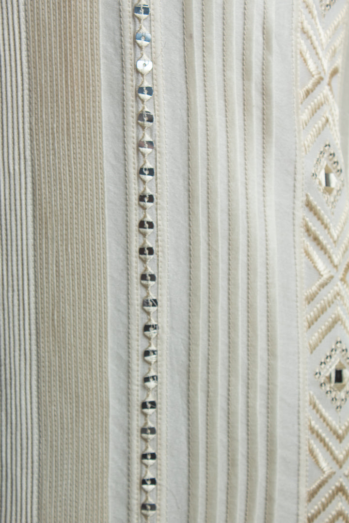 Off-White Chanderi Kurta Set