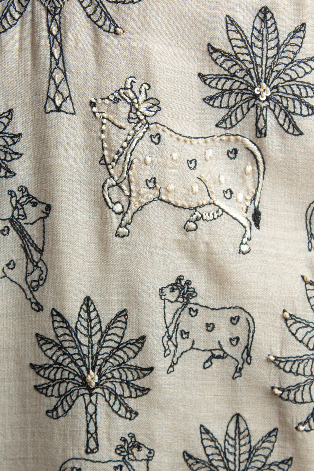 Beige Moonga Silk Kurta