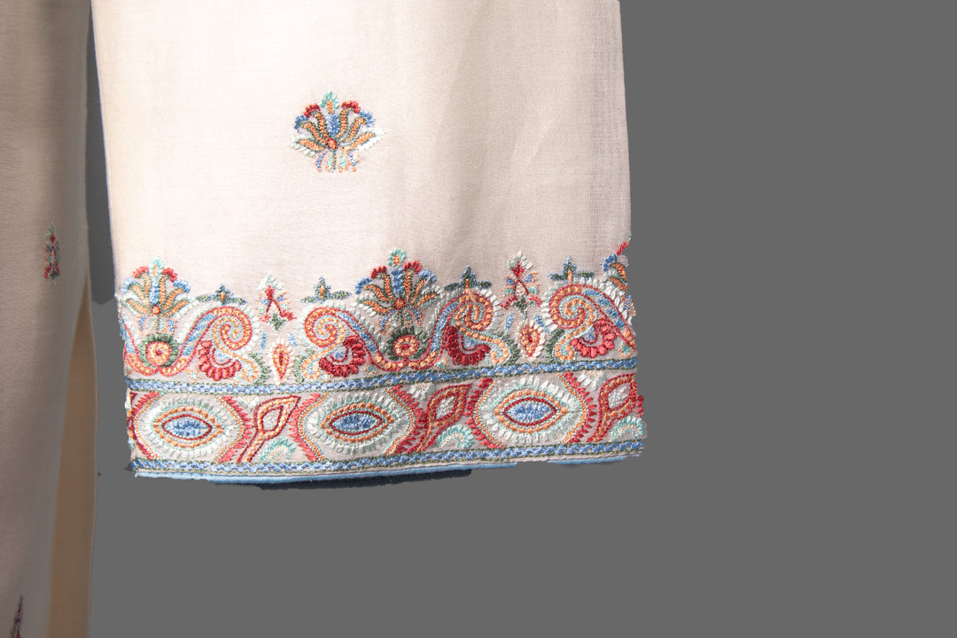Off-White Chanderi Kurta for Men | Machine Embroidered Designer Kurta | Premium Festive &amp; Wedding Wear