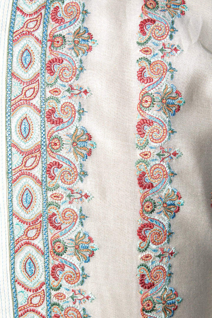 Off-White Chanderi Kurta for Men | Machine Embroidered Designer Kurta | Premium Festive &amp; Wedding Wear