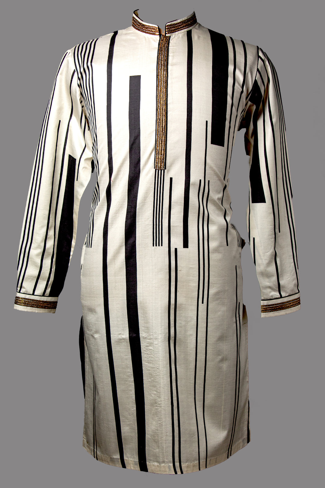 Off-White Silk Kurta for Men | Hand Embroidered &amp; Printed Designer Kurta | Luxury Festive &amp; Wedding Wear