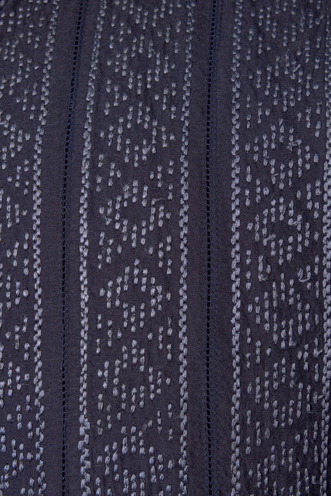 Navy Blue Cotton Silk Kurta Set with Machine Embroidery & Pintucks