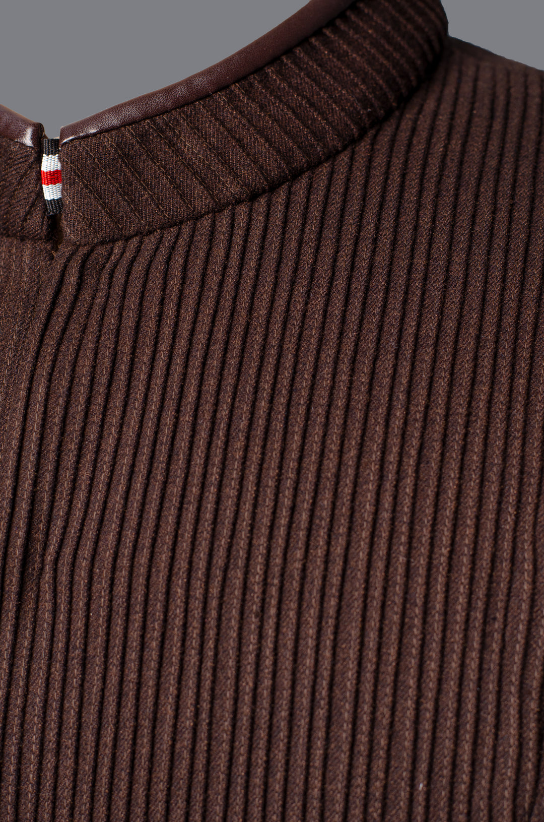 Brown Wool Blend Bundi for Men | Pintuck Detailed Nehru Jacket | Smart Ethnic & Formal Wear