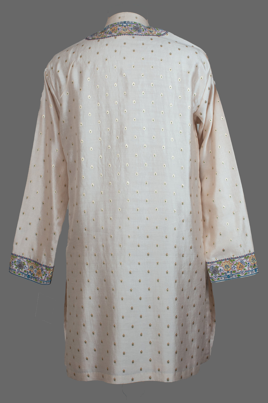 Cream Banarasi Kurta for Men | Kashmiri Embroidered Designer Kurta | Festive & Wedding Wear