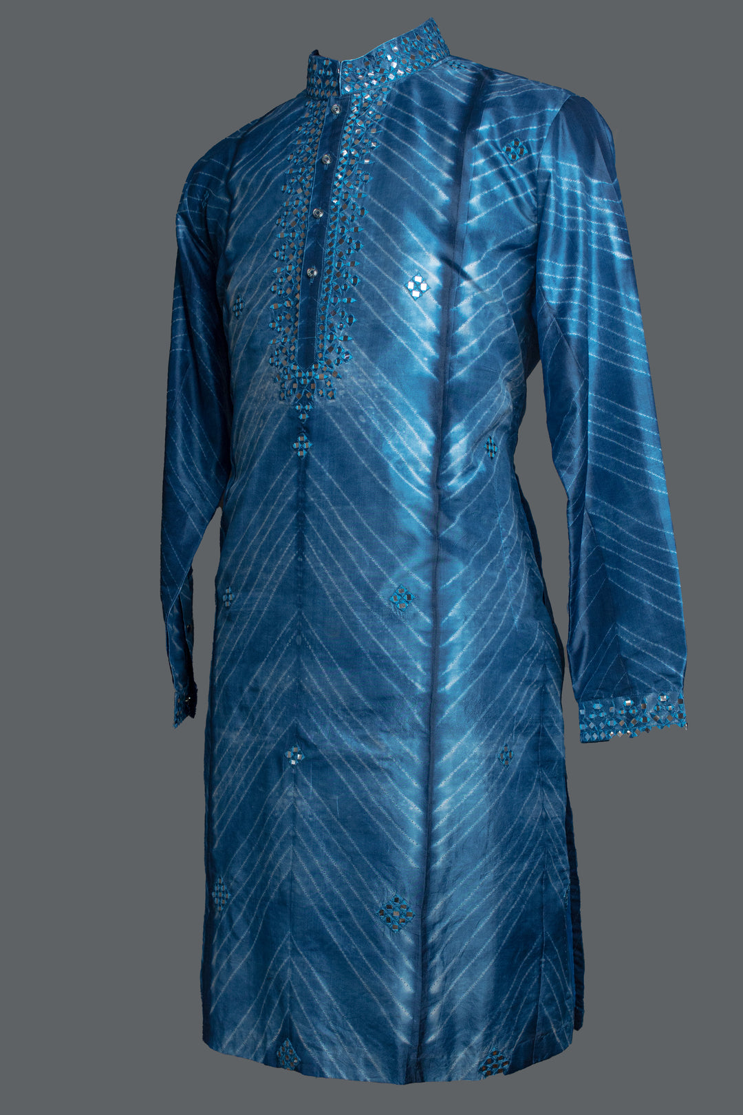 Blue Shibori Kurta Set