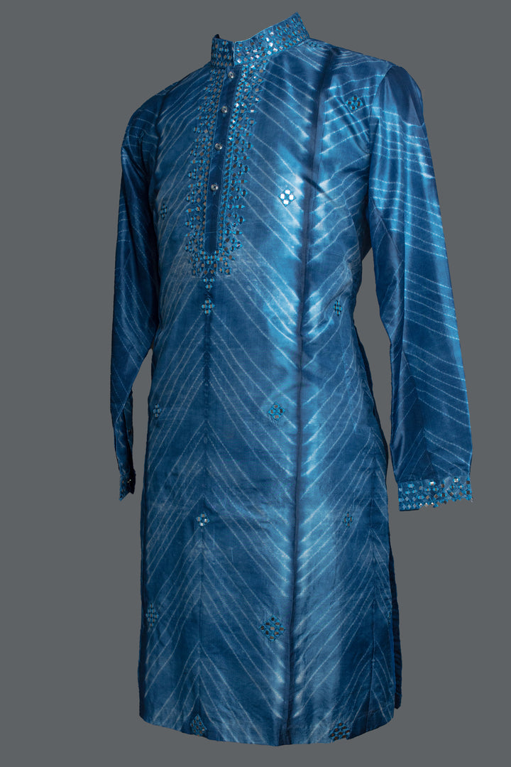 Blue Shibori Kurta Set