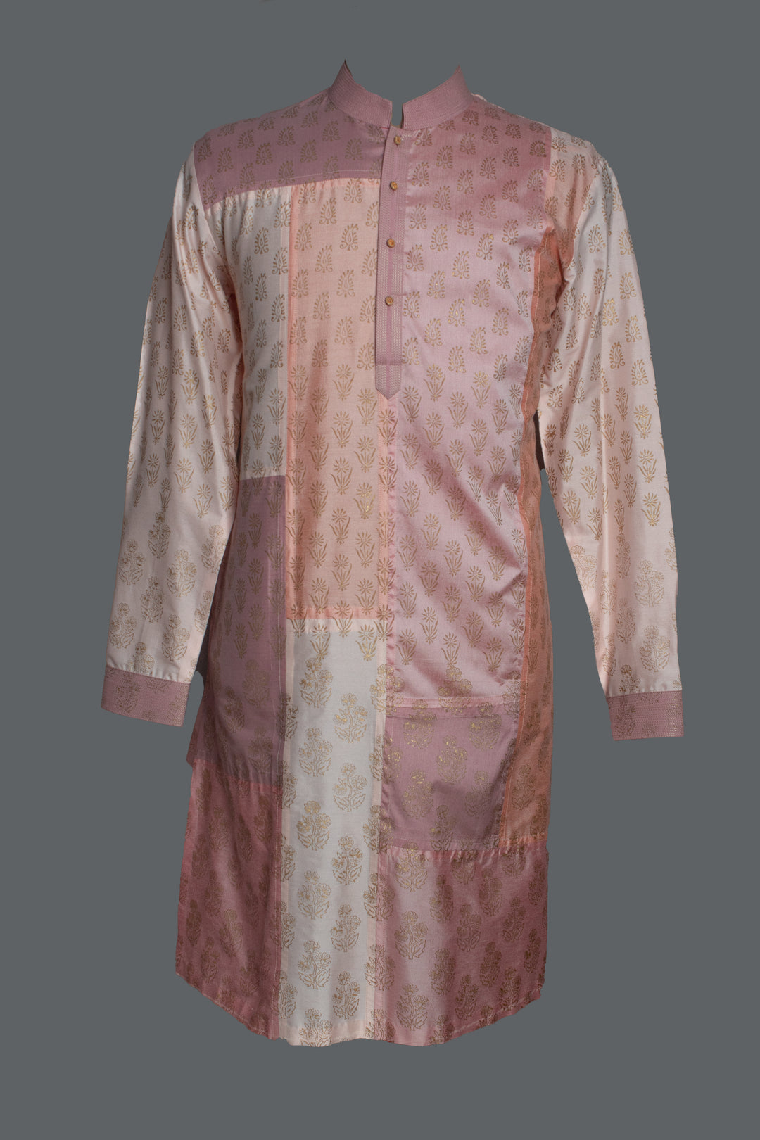 Multi-Colored Cotton Silk Kurta Set