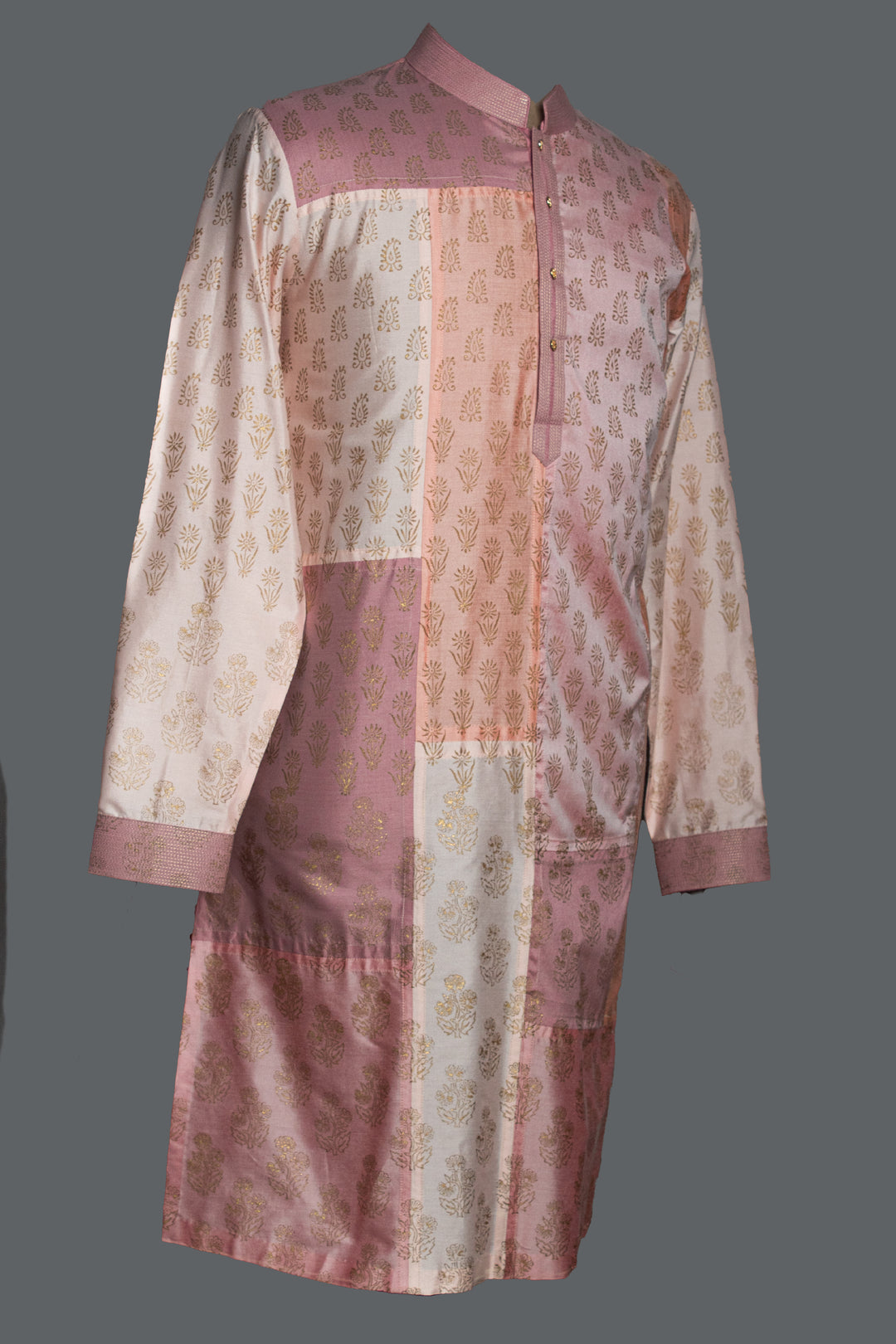 Multi-Colored Cotton Silk Kurta Set