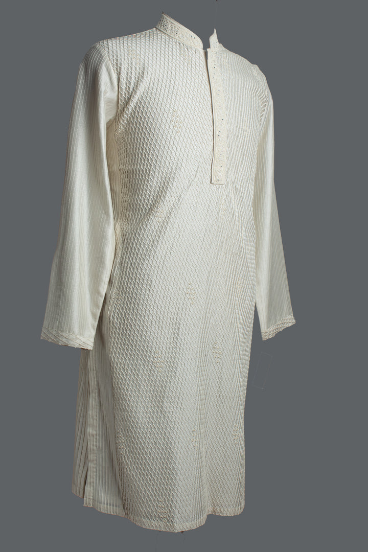 Off-White Chanderi Kurta