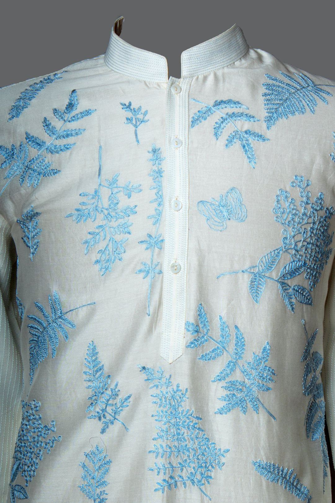 Off-White Chanderi Kurta Set