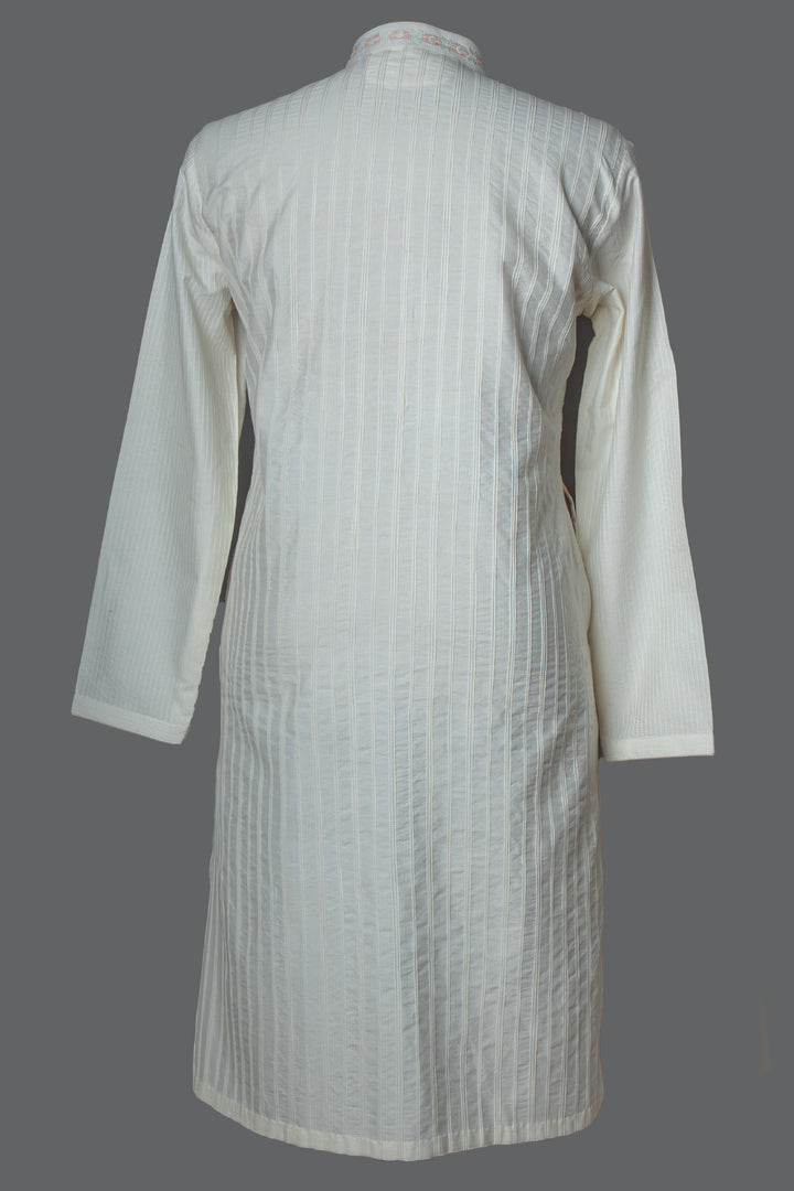 Cream Cotton Silk Kurta Set