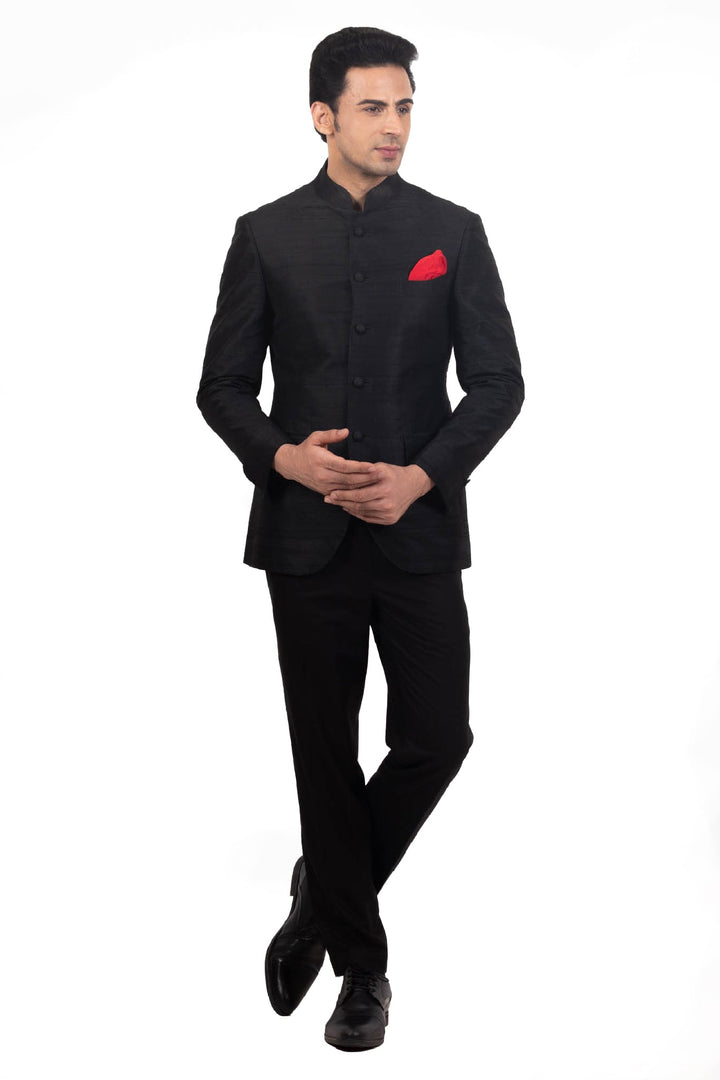 Black Simple & Nice Bandhgala Set
